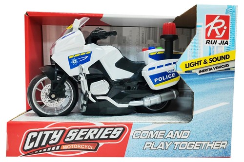 Moto police 20cm luci suoni - moto,