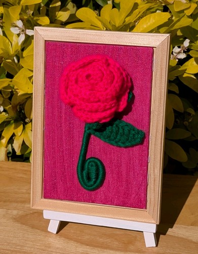 Fiore rosa all uncinetto - , di