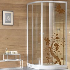 wall stickers adesivo adesivi fiori vetri box doccia decorazione bagno a0134