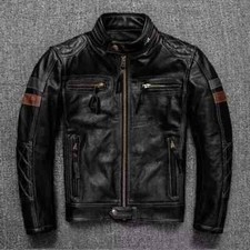 Giacca Pelle Uomo Motociclista