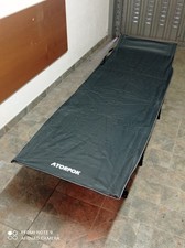 ATORPOK SHOP Lettino da Campeggio per Adulti Robusto Nero e Portabile