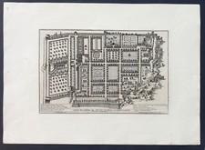 lotto 3 stampe antiche regia calcografia 1870-1945 giardini Roma falda vaticano