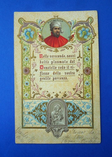 Cartolina donatello scultura - cartolina,