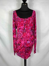UNGARO PARIS Abito Vestito Donna Viscosa Fiorato Party Woman Dress Sz.M - 44