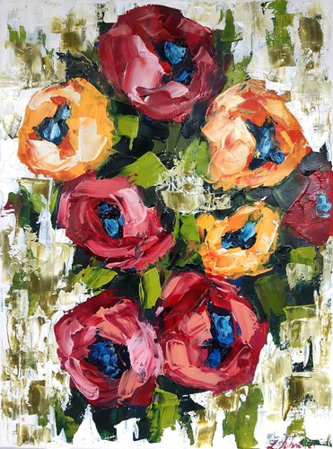 Rose fiore dipinto - rose, floreale