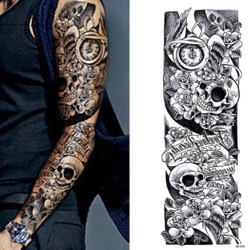 Tatuaggio temporaneo teschio