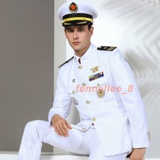 Uniformi militari US Navy bianche marinaio yacht capitano esercito americano tute