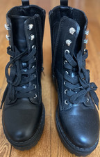 Black Faux Leather Ankle