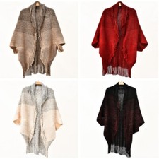 Poncho donna maglia mantello