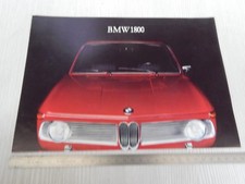 BROCHURE ORIGINALE BMW 1800 MONOPAG. ITALCAR TORINO ITALIANO DEPLIANT PROSPEKT