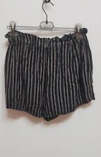 Pantaloncino estivo Hollister da donna a vita alta a righe multicolore taglia L