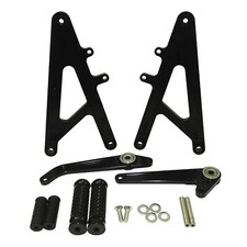 Black Rearset Footrests Foot