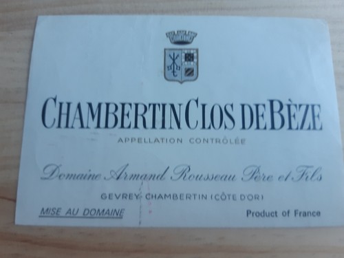 étiquette vin chambertin - étiquette, clos