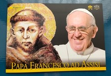 Vaticano 2013 folder Papa Francesco ad Assisi emissioni con Italia