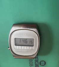 Orologio OMEGA LCD acciaio uomo 196.0074 396.0850 funzionante da pulsante senza funzione.