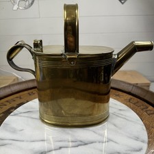 Antico annaffiatoio vittoriano del 1800 Henry Loveridge inglese ottone acqua calda!