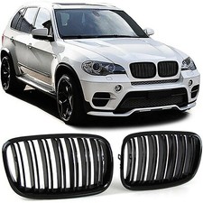 Mascherina Calandra Griglia BMW X5 E70 M Look Nero Lucido 2006/2013 Doppio Rene