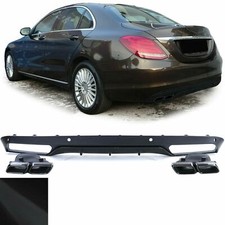 SOTTOPARAURTI DIFFUSORE FINALI PER MERCEDES W205 14-18 CLASSE C AMG LOOK BLK
