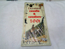 CALENDARIO DA PARETE CAVALLO E CAVALIERE 2001 DISEGNI DI MARIO STOPPELE