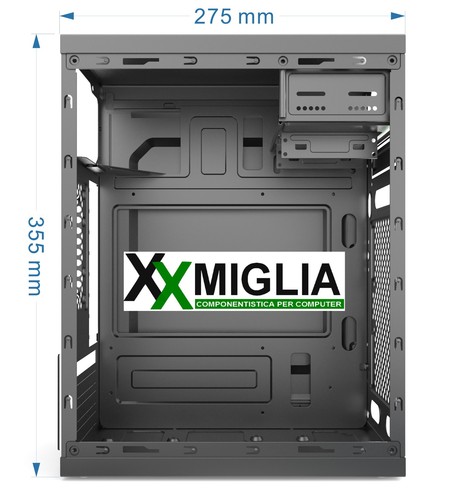 Case cabinet mid atx nero - cabinet, mid-atx
