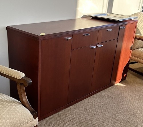 Cherry wood modern credenza - wood,