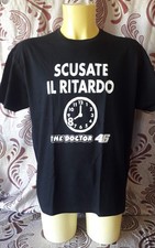 T-SHIRT Scusate il ritardo tributo a Valentino Rossi.  THE DOCTOR 46 TAGLIA L
