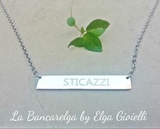 Collana acciaio incisione - in,