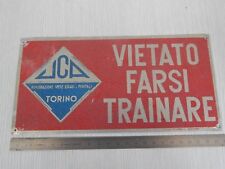 TARGA UCA ASSICURAZIONI TORINO VIETATO FARSI TRAINARE tram corriera pullman etc