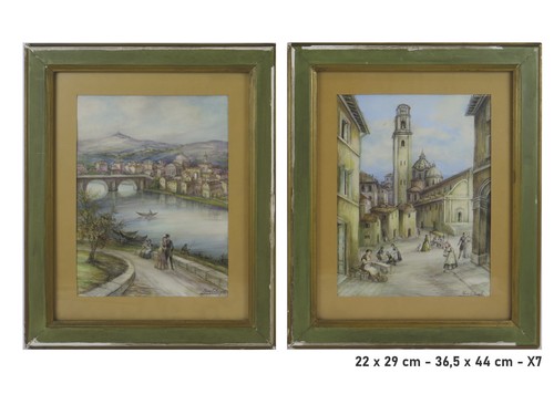 Coppia quadri firmati con - coppia,