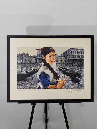 Dipinto del canal grande con - grande,