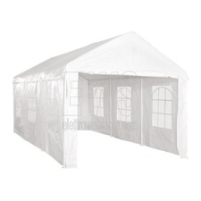 Gazebo Car Parking in ferro 6X3 m telo plastificato bianco GAZ160