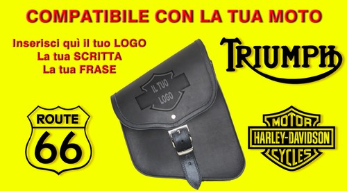 Borsa moto pelle triangolare