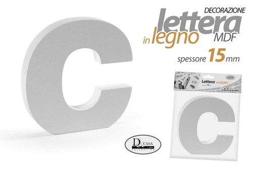 Lettera legno tavolo muro - c,