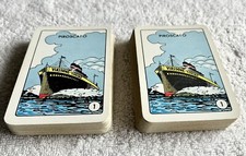 MERCANTE IN FIERA A. VIASSONE TORINO CARTE DA GIOCO DUE MAZZI ROSSO E BLU