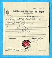1940 ANNULLO POSTALE DI MARCA DA BOLLO SU MODULISTICA PT (234591)