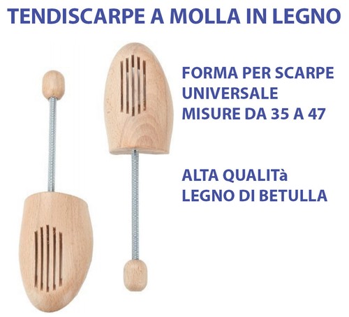 Tendiscarpe legno molla - in, a