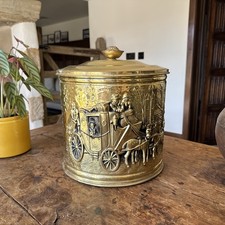 Scatola tronchi carbone ottone