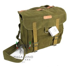 Borsa militare tascapane originale Esercito Rumeno Canapa pelle vintage USATA