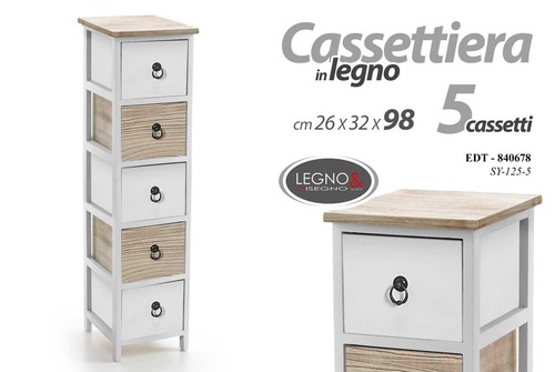 Cassettiera cassetti slim - 5,