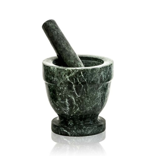 Mortaio marmo verde con - marmo,