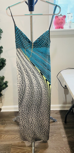 Maxi abito slip multicolore