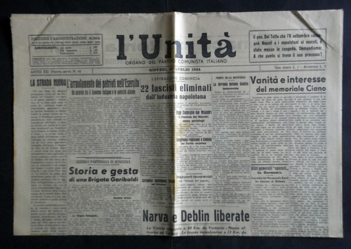 Unita 27 luglio - l'unita',