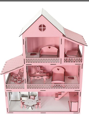 Rosa spielhaus cm - rosa,