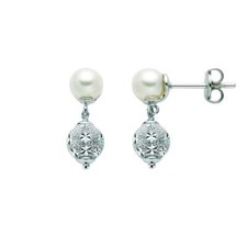 Orecchini Donna Miluna Oro Brillante Perle PER2315 NUOVO E ORIGINALE