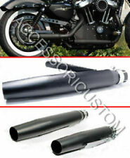 MARMITTA TERMINALE SCARICO NERO TAPARED MOTO CUSTOM HARLEY CAFE RACER SCRAMBLER