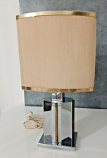 Lampada Lume da Tavolo Grande in Acciaio Cromato Vintage Anni 70