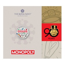 2025 Monopoly UK 50p moneta a
