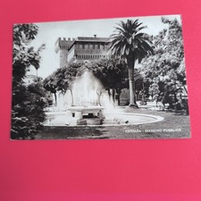 CARRARA GIARDINO PUBBLICO VECCHIA CARTOLINA BIANCO E NERO - COLLEZIONE