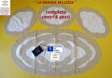 Centri 6 pezzi , lino pizzo