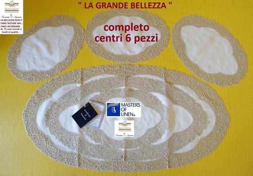 Centri pezzi lino pizzo - centri,